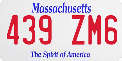MA license plate 439ZM6