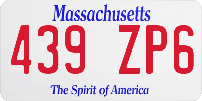 MA license plate 439ZP6