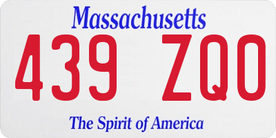 MA license plate 439ZQ0