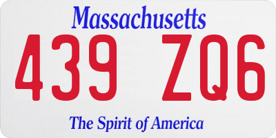MA license plate 439ZQ6