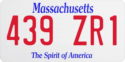 MA license plate 439ZR1