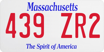 MA license plate 439ZR2