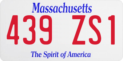 MA license plate 439ZS1