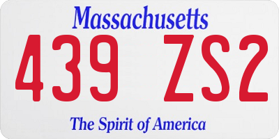 MA license plate 439ZS2