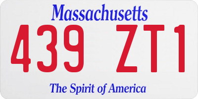 MA license plate 439ZT1