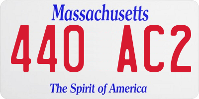 MA license plate 440AC2