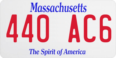 MA license plate 440AC6