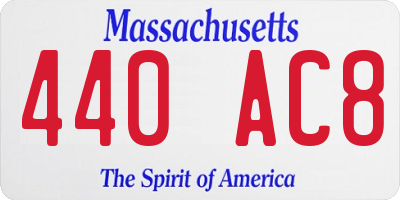 MA license plate 440AC8