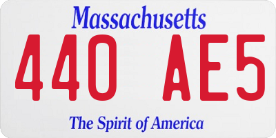 MA license plate 440AE5