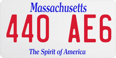 MA license plate 440AE6