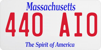 MA license plate 440AI0