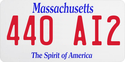 MA license plate 440AI2
