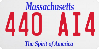 MA license plate 440AI4