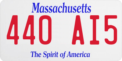 MA license plate 440AI5