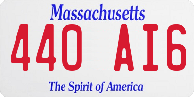 MA license plate 440AI6