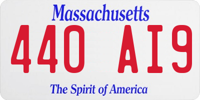 MA license plate 440AI9