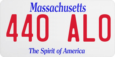 MA license plate 440AL0