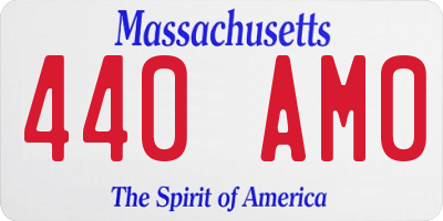 MA license plate 440AM0