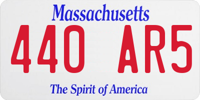 MA license plate 440AR5