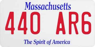 MA license plate 440AR6