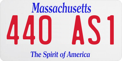 MA license plate 440AS1