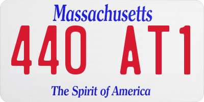 MA license plate 440AT1