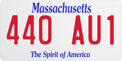 MA license plate 440AU1