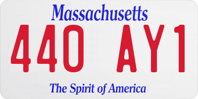 MA license plate 440AY1