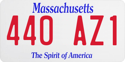 MA license plate 440AZ1
