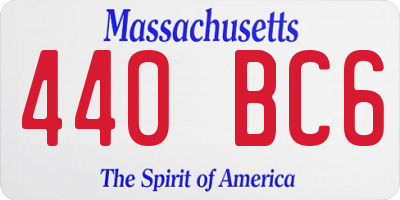 MA license plate 440BC6