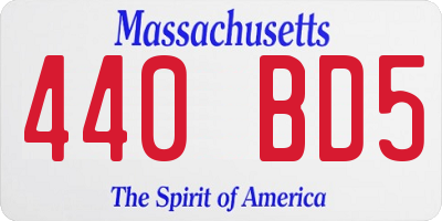 MA license plate 440BD5