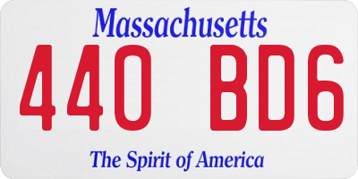 MA license plate 440BD6