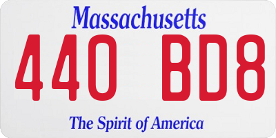 MA license plate 440BD8