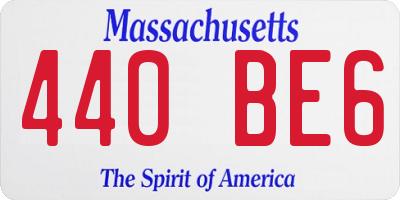 MA license plate 440BE6