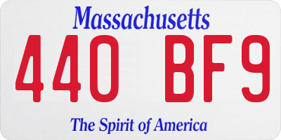 MA license plate 440BF9