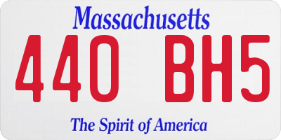 MA license plate 440BH5