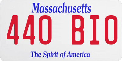 MA license plate 440BI0