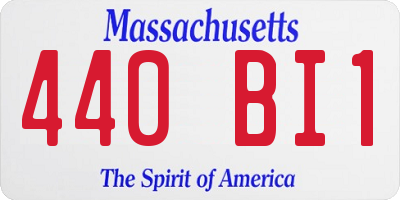 MA license plate 440BI1