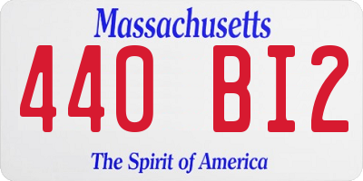 MA license plate 440BI2