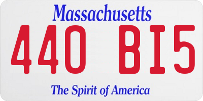 MA license plate 440BI5