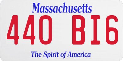 MA license plate 440BI6