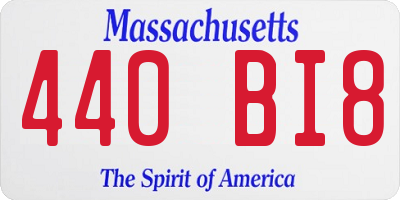 MA license plate 440BI8