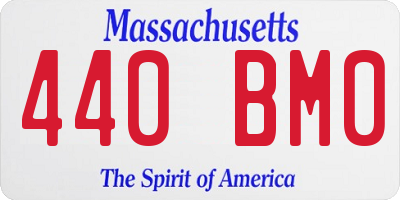MA license plate 440BM0