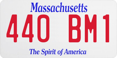 MA license plate 440BM1