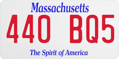 MA license plate 440BQ5