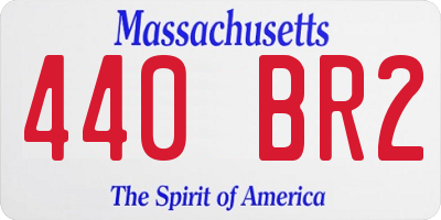 MA license plate 440BR2