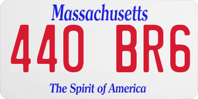 MA license plate 440BR6