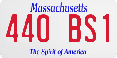 MA license plate 440BS1