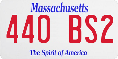 MA license plate 440BS2
