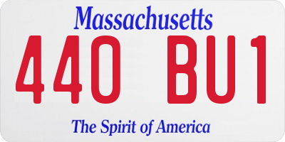 MA license plate 440BU1